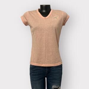 Elizabeth Adams Sport NEW VINTAGE Single Stitch Tee sz S Pastel Embroidery Shirt